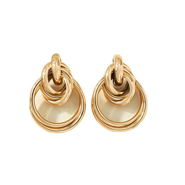 Wholesale Geometric Smooth Alloy Earrings