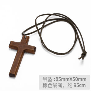 Cut cross + brown velvet rope