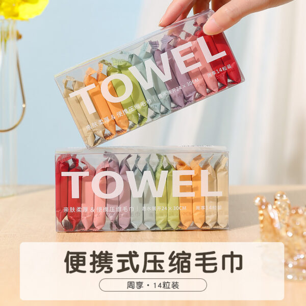 Wholesale Pure Cotton Disposable Travel Individual Boxed Face Towels