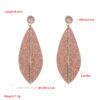 Wholesale Leather Leaf Shape Drop Earrings