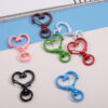 Wholesale Heart Shape Paint Color DIY Material Keychain Metal Accessories