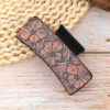 Wholesale Western Style Vintage Printed Leather Hair Clips
