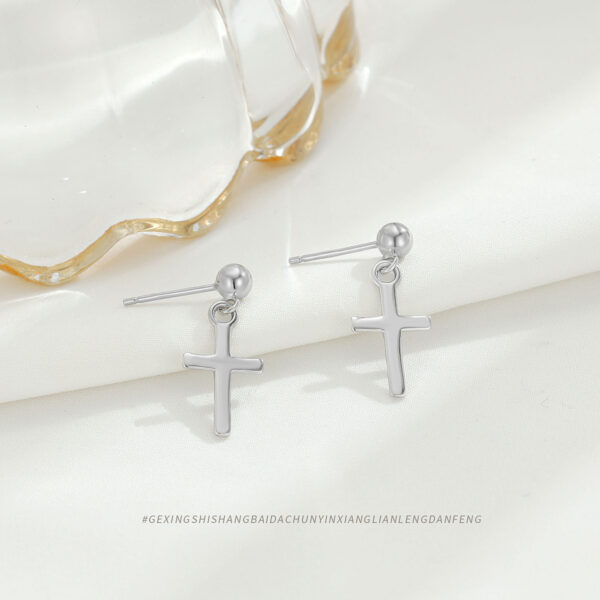 O1CN016ZU0PC1FUSyAxGoU3_2053730490-0-cib Wholesale S925 Cross Sterling Silver Earrings