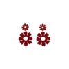 Wholesale Lacquer Flower Openwork Iron Earrings