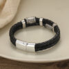 O1CN016cZ4831w2YCo1MAkw_3192076250-0-cib Wholesale Alloy Magnet Buckle Leather Rope Hand Woven Vintage Men's Bracelet