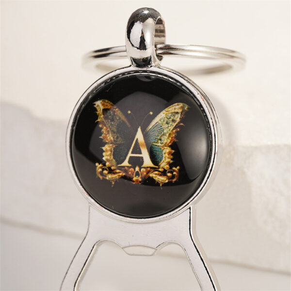 Wholesale Letter Butterfly Bottle Opener Time Gem Keychain