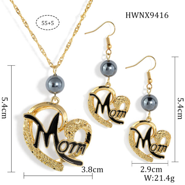 Wholesale Mother's Day Pearl Earrings Jewelry Set