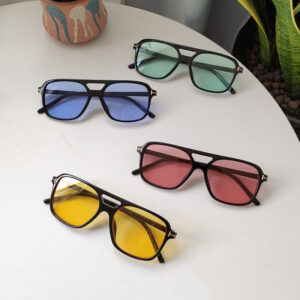 Wholesale PC Double Beam Square T Sunglasses