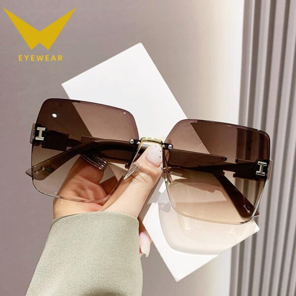 Wholesale Frameless Edge Gradient High-end Sunglasses
