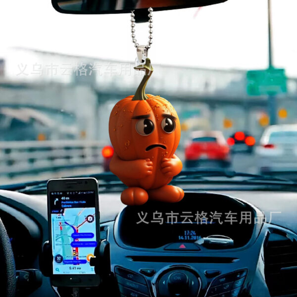 Wholesale Halloween Acrylic Pumpkin Man Car Pendant