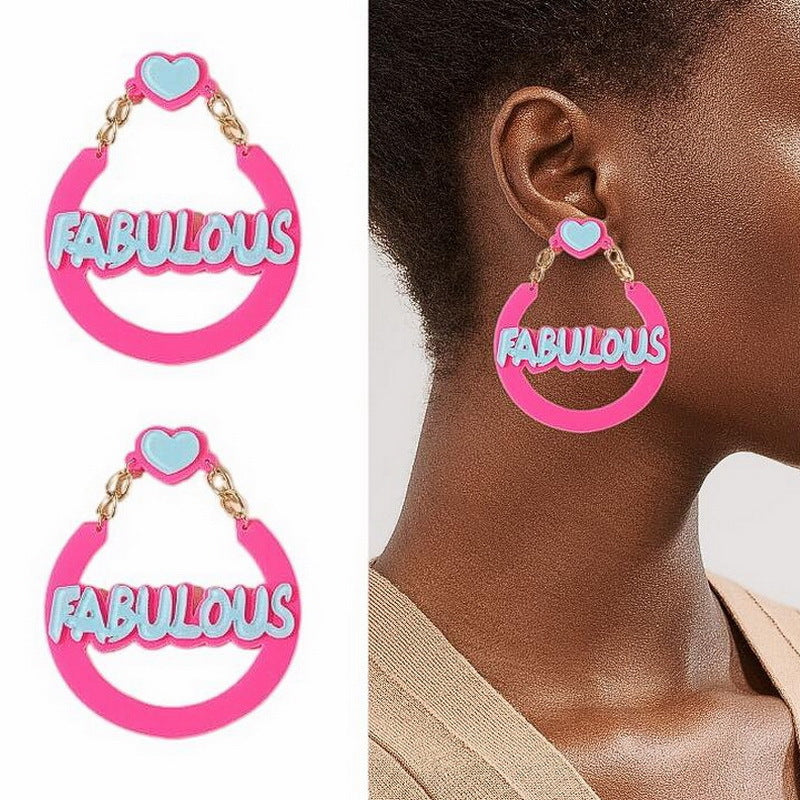 Wholesale Personalized Exaerated Acrylic Earrings