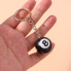 Wholesale creative simulation billiard eight pendant accessories Zinc alloy keychains
