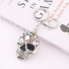Wholesale Zinc Alloy Color Rhinestone Skull Keychain