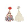 Wholesale Christmas Cow Leopard Print Santa Claus Christmas Tree Bus Truck Snowman Wood Earrings