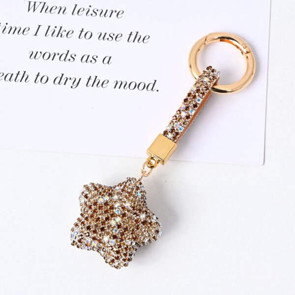 Wholesale PU Diamond Star Keychain