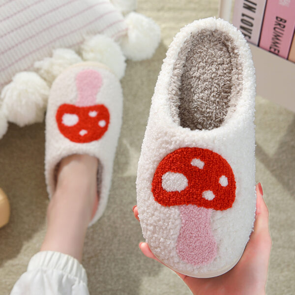 Wholesale Mushroom Warm Winter Soft Bottom Thick Non-slip Cotton Slippers