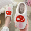 Wholesale Mushroom Warm Winter Soft Bottom Thick Non-slip Cotton Slippers