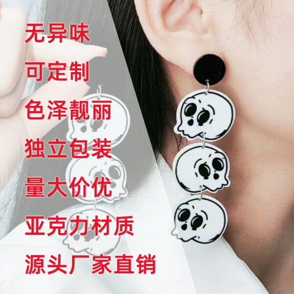 Wholesale Gothic Halloween Blood Knife Acrylic Earrings