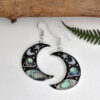 Wholesale Creative Moon Crystal Earrings Starry Sky Pendant Earrings