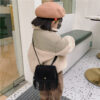 Wholesale Suede Leopard Print Tassel Kids Messenger Bag