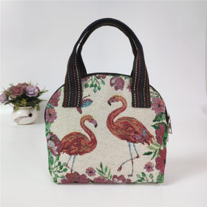 Khaki bottom red-crowned crane shell bag
