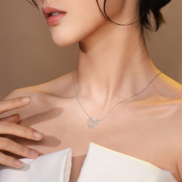 Wholesale Necklace Stainless Steel Double Heart Shape OLY-NE-WL141