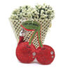 Wholesale Creative Diamond Hot Diamond Cherry 3D Stereo Rhinestone Fruit Keychains