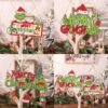 Wholesale Christmas Supplies Greenwich Christmas Merry Signboard Wooden Pendant Decoration