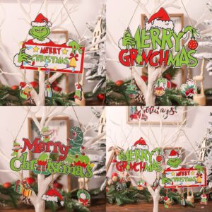 Wholesale Christmas Supplies Greenwich Christmas Merry Signboard Wooden Pendant Decoration