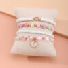 O1CN016lv9Wi1aoFsuLW4WS_4209183376-0-cib Wholesale Heart Flower Pearl Children Bracelet Set of 4 Baby Supplies