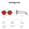 Wholesale Rhinestone Transparent Jelly Colored Clover PC Sunglasses