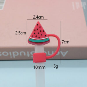 Silicone red watermelon 10mm / Bagged without straw