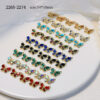 Wholesale Crystal Butterfly Zircon Resin Nail Stickers Accessories