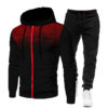 O1CN016nTMjw1EgXgeivz3X_2214817050381-0-cib Wholesale Dot Print Solid Color Zipper Sports Hoodie Men's Sweatshirt and Sweatpants Suit