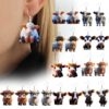 Wholesale plateau cow earrings creative yak acrylic earrings