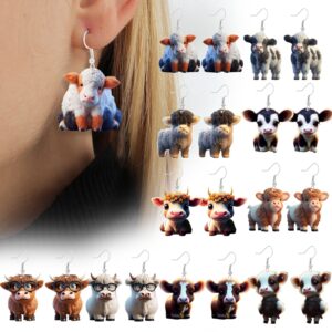 Wholesale plateau cow earrings creative yak acrylic earrings