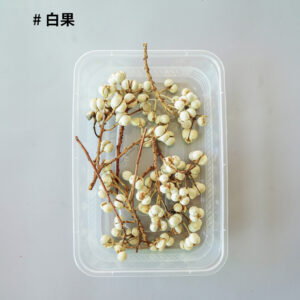 About 40 grams of small white fruit