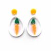 Wholesale Jewelry Easter Carrot Bunny Acrylic Earrings