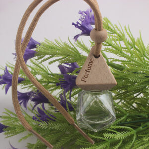 Diamond bottle with triangular lid and brown rope / 8ml-blank without LOGO cover