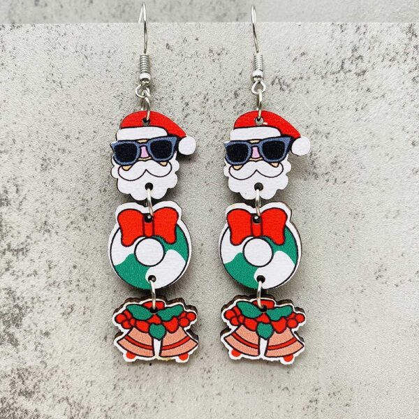 Wholesale Christmas Wood Earrings