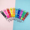 Wholesale Candy Color Rainbow Soft PVC Lanyard Keychains