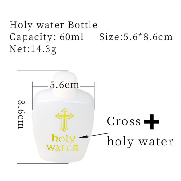 Wholesale Cross Holy Water Bottle Gold Plated Plastic Bottle HolyWater Bottle Baptist Bottle