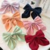 O1CN016rU5Bb1wtgEO4kn9U_2215496206366-0-cib Wholesale Solid Color Fabric Sweet Bow Hair Clip