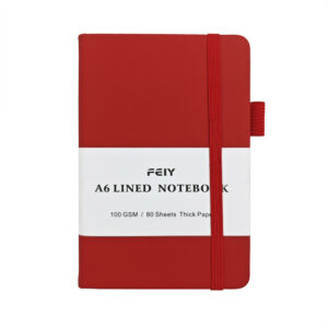 A6 / A6 dark red 80 horizontal lines inside page