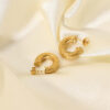 O1CN016v5zwj2Ela85x2D8a_2210913638785-0-cib-2 Wholesale 18K Gold Plated Stainless Steel Twisted Earrings