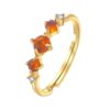 Wholesale Orange Vintage Garnet Loose Ring