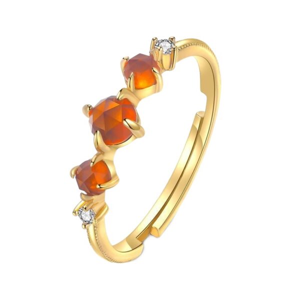 Wholesale Orange Vintage Garnet Loose Ring