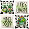 Wholesale of Green St. Patrick's Day Polyester Pillow Covers