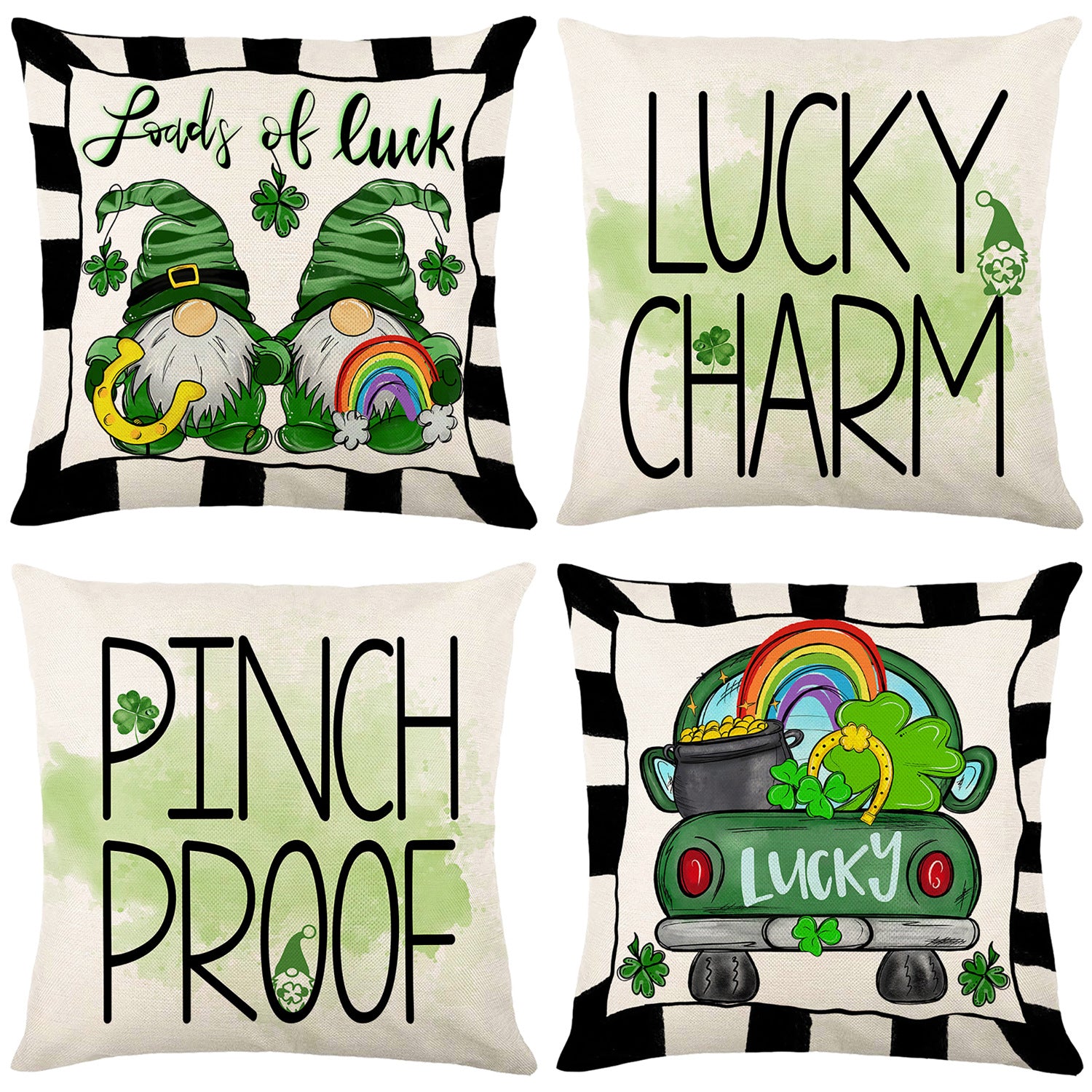 Wholesale of Green St. Patrick's Day lyester Pillow Covers