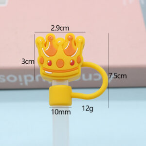 Silicone yellow crown 10mm / Bagged without straw